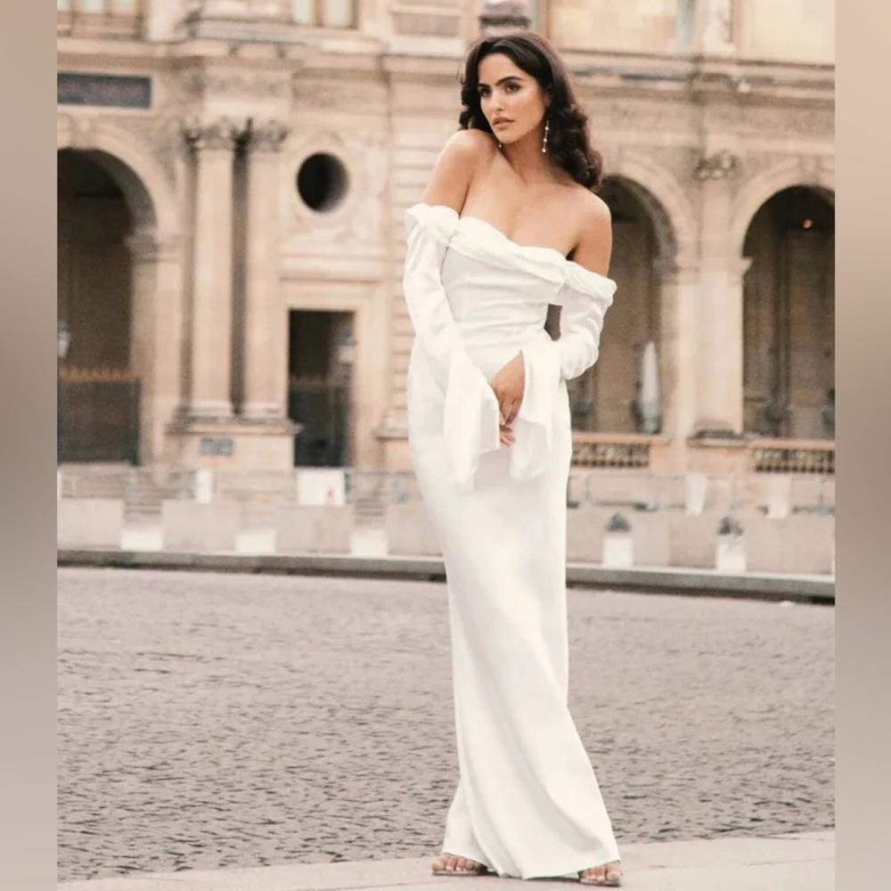Meshki Strapless White Dress